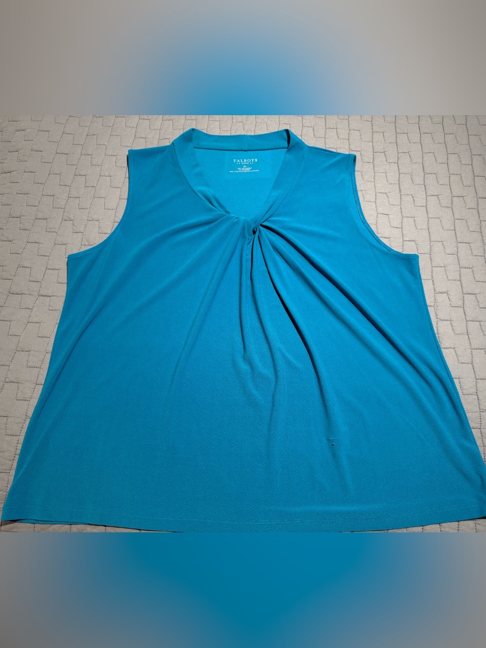 Talbots Teal Twist-Neck Sleeveless Camisole